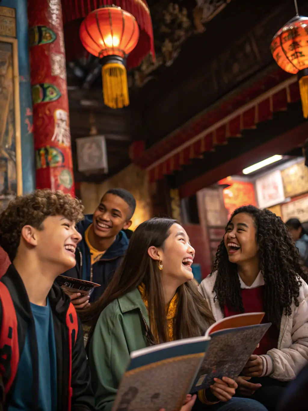 A group of international students participating in a cultural orientation event organized by Career Paths, learning about Australian customs and etiquette.